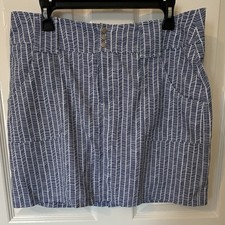 Jo Fit Womens 10 Blue/White Geometric Button ...