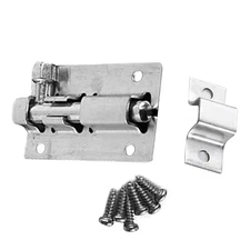 Stainless Steel Door Latch Sliding Lock Bolt Latch Hasp Staple Gate Safety Lock
