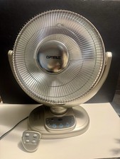 Optimus H-4438 2-Speed Oscillating 14" Dish Radiant Heat Heater W/Remote TESTED