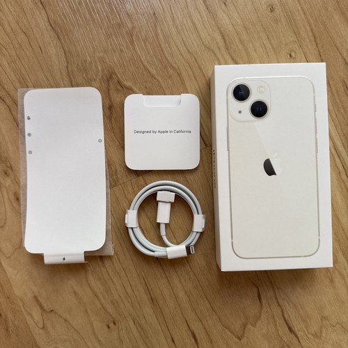 GENIUNE APPLE iPhone 13 MINI STARLIGHT - 128GB EMPTY BOX + CORD ONLY MLHN3LL/A