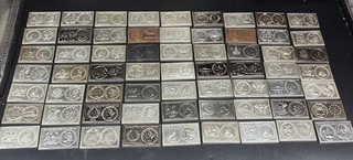 63x Lot Rare 1970's Mort Reed Numistamp Metal coins