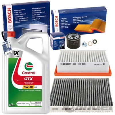 BOSCH FILTER+CASTROL GTX RN17  passend für RENAULT TWINGO 3 BCM/1.0 SCe 65 70 75