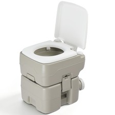 Portable Toilet 20L 5 Gallon Flush Travel Camping Outdoor/Indoor Car SUV Gray