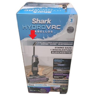 Shark HydroVac Akku-Nass-Trockensauger für Hartböden Teppich-Läu - Unvollständig