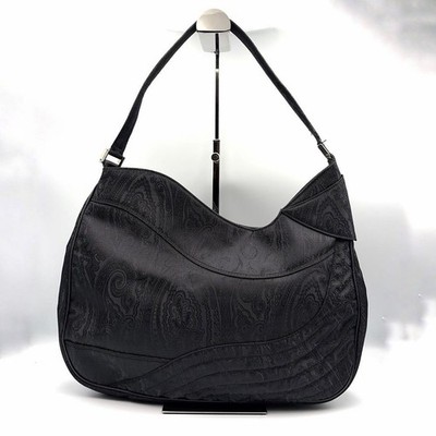 ETRO One Shoulder Bag Black Authentic From Japan excellent