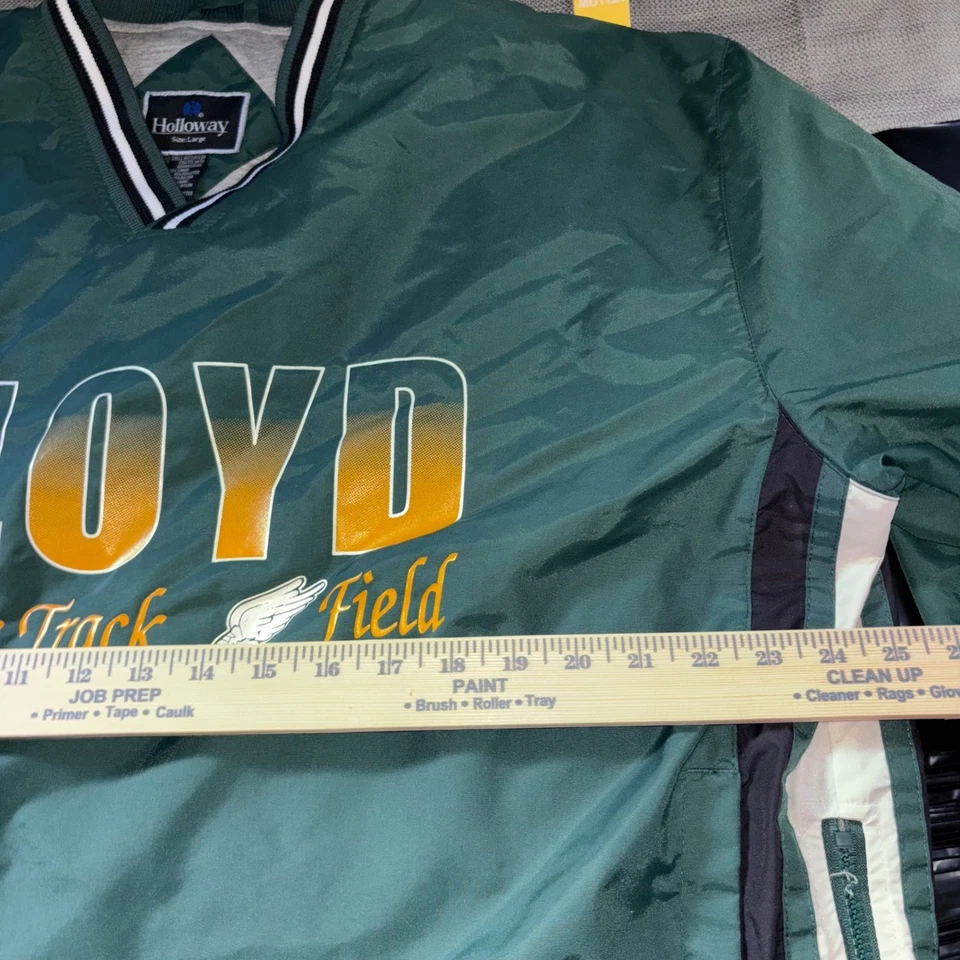 Holloway Floyd женщин трек поле пуловер куртка зеленый большой V шеи - Изображение 4 из 4