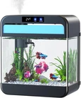 Fish Tank 2.2 Gallon,Small Fish Tanks Kits,Aquarium Fish Tank Starter Kit with 3