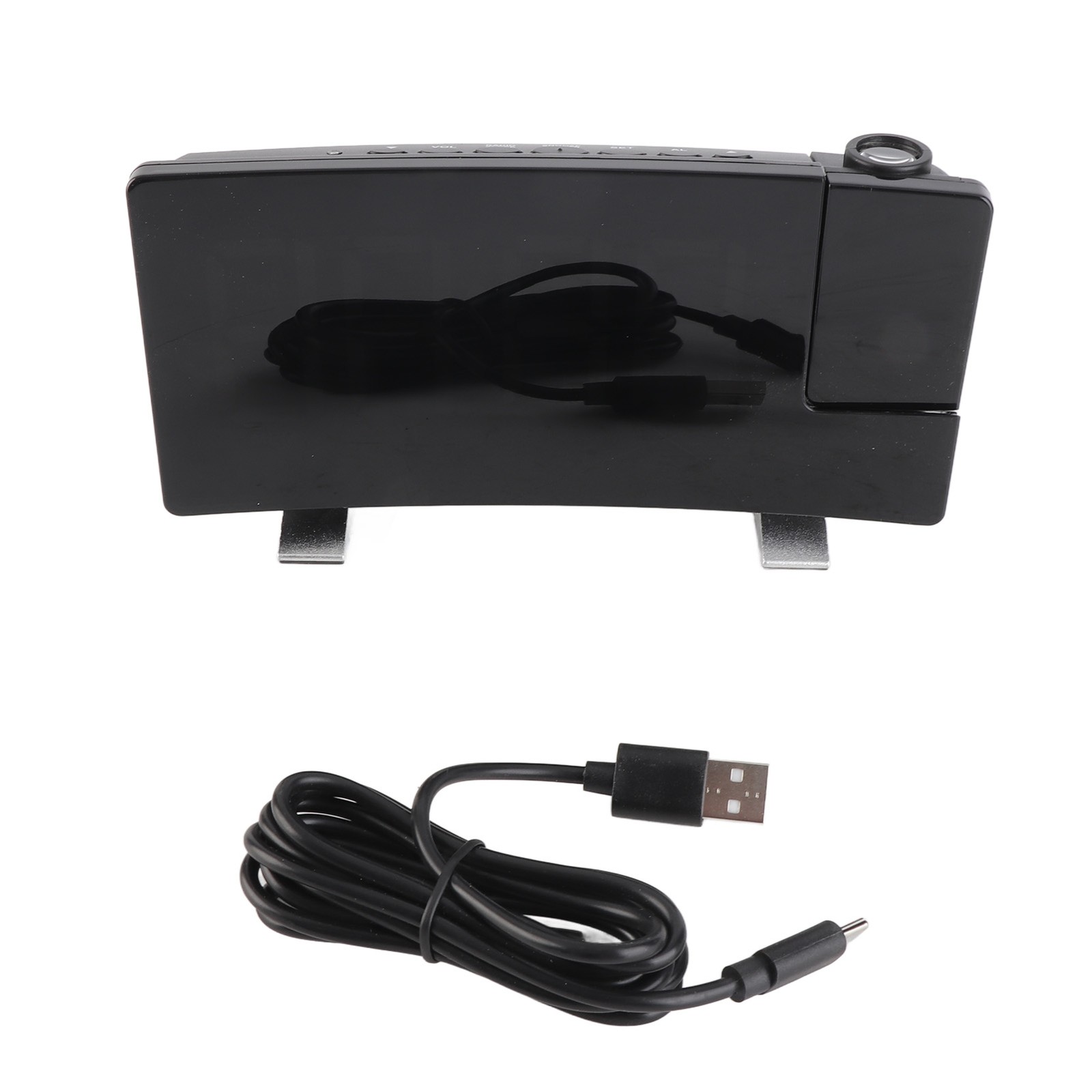 Digital Wake-Up Alarm Clock with LED Display, FM Radio & Time Projection-image