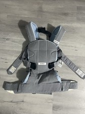 BabyBj rn Baby Carrier One Blue and Gray Adjustable
