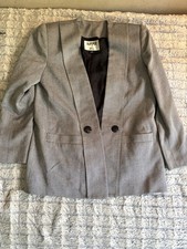 Vintage 80s Kasper Herringbone Blazer - Size 6