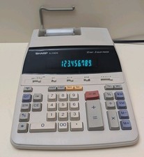 Sharp EL-2192RII 12-Digit 2-Color Desktop Printing Calculator - Tested Working