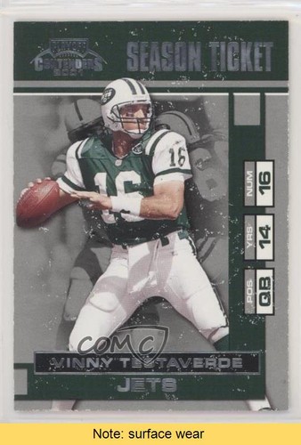 Vinny Testaverde [Sample] #63 2001 Playoff Contenders card