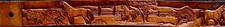 Beautiful vintage saddle brown tooled leather belt medium