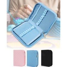 Empty Crochet Hook Case with Multiple Elastic Slot for Crochet Supplies