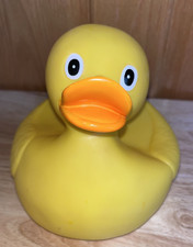 Jumbo Toysmith Yellow Rubber Duck Toy 8.5  x 9  x 6  Bath time Toy "No Hole"