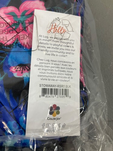 Lug Stowaway Resort schwarzer gesteppter Kosmetikkoffer mit Blumenmuster und mehreren