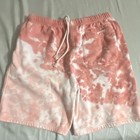Champion Men’s Pink/White Tie-Dye Sweat Shorts Elastic Waist Drawstring Pockets — photo 3