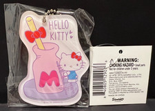 Sanrio Hello Kitty Milk 3" Lustrzany akrylowy charm Brelok z łańcuszkiem kulkowym Nowy z metką