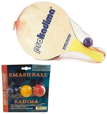 Pro Kadima Paddle Ball Racquet Set of 2 with Ball for Beach Play