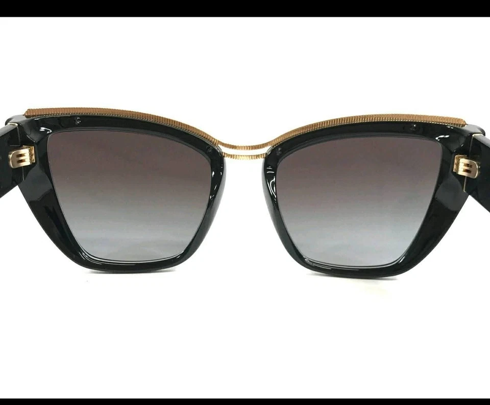 Monturas de gafas Dolce & Gabbana DG 3308 Cateye negras y doradas sin estuche usadas Foto 4 de 4