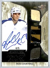 Russ Courtnall 2024-25 UD Engrained Icons Complete Sticks Stick /5 #CS-RC *RG*