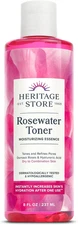 HERITAGE STORE Rosewater Facial Toner with Hyaluronic Acid, Dry to Combination S