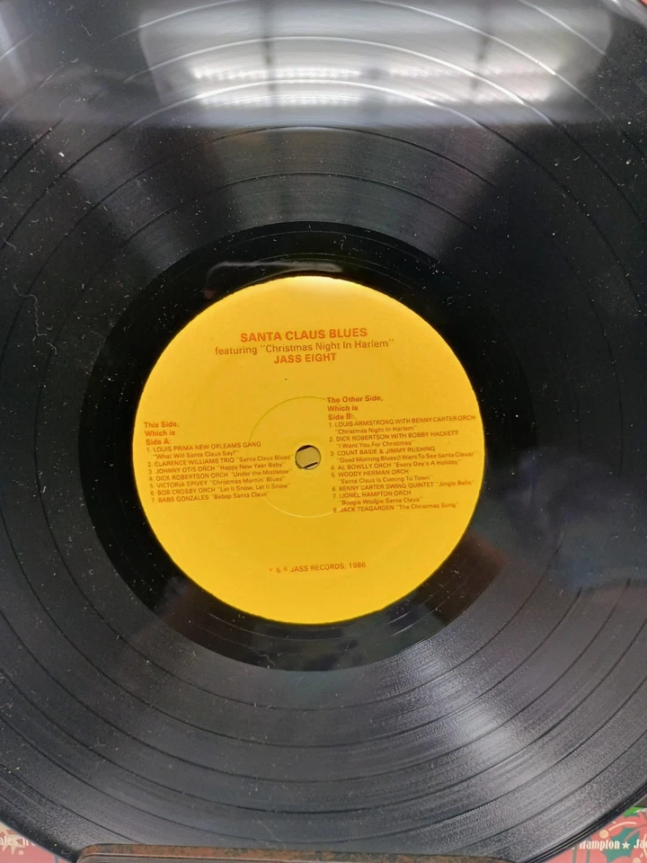 Santa Claus Blues LP 1986 Jass Records Jazz Blues Christmas Holiday Music VG+ - Image 4 of 4