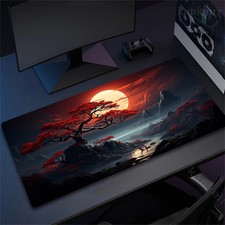 Large Game Deskmat Natural Rubber Mousepad landscape mountain sunset cartoon Mou