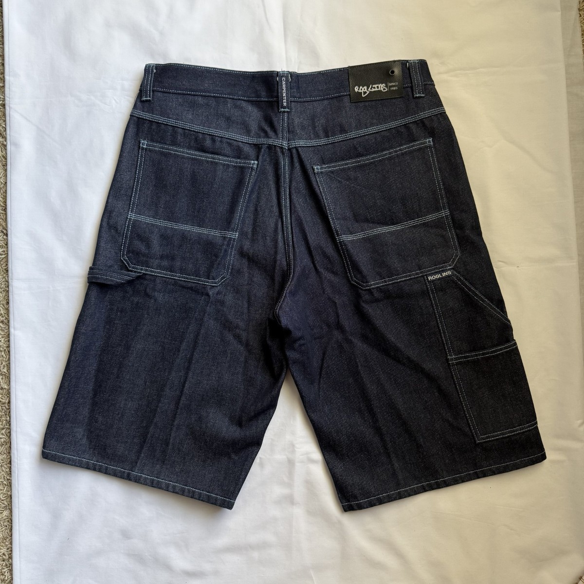 Roglins Jeans Mens Size 36 Denim Shorts Dark Wash Jorts Skater Y2K