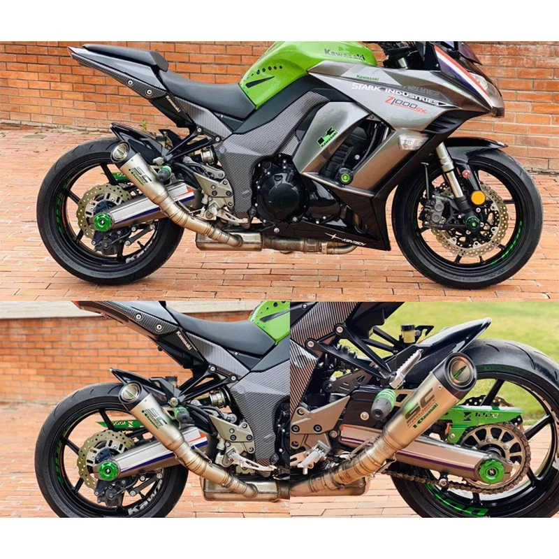Silenciador de tubo de escape 51 mm DB Killer L R para Kawasaki Z1000 Ninja 1000 2010-2023 Foto 2 de 4