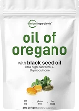 Micro Ingredients Oil of Oregano Softgels, 300 Count | 2 in 1 Formulated