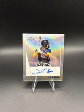 Luis Peña /5 AUTO 2026 Leaf 1990 Leaf Mini Prismatic Silver Brewers