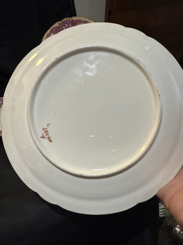 19th Century Paris Vieux Porcelain Pink Floral Design 3 Plates - Picture 7 of 20