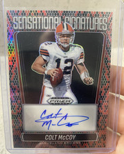 2025 Panini Prizm Black Football Colt McCoy Snakeskin Auto 9/15