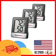 Accurate Digital Hygrometer Indoor Thermometer - 3 Piece Set for Comfort Control