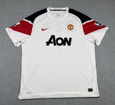 Manchester United Shirt Mens 2XL White Premier League Soccer Nike AON Giggs 11