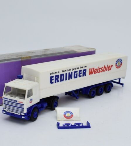 Remorque camion Albedo H0 Scania « brasserie Erdinger », emballage d'origine, 1:87, K086 - Photo 1/1