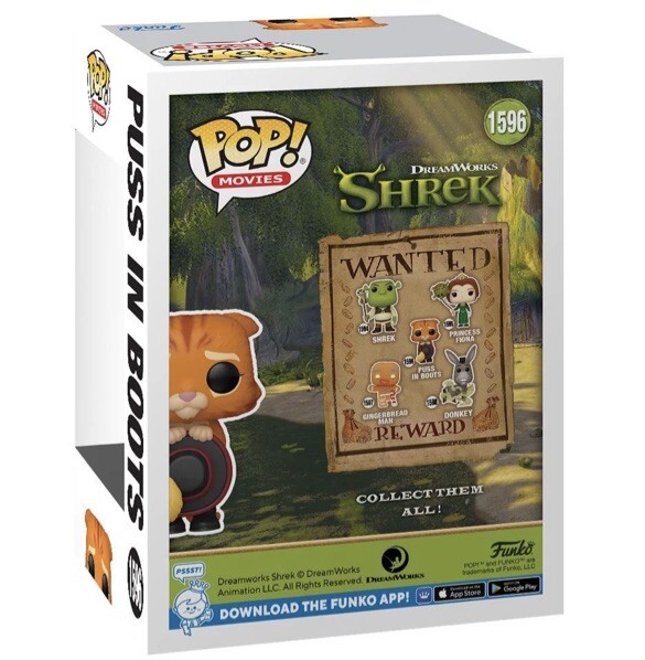 Shrek DreamWorks 30th Anniversary Puss in Boots with Hat Funko Pop