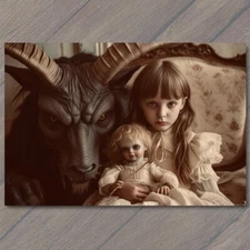 Art Print Girl Monster Weird Creepy Imaginary Friend Nightmare Scary Unusual Pet