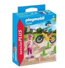 PLAYMOBIL 70061 Special PLUS Children with Skates and Bike Toy Bicycle