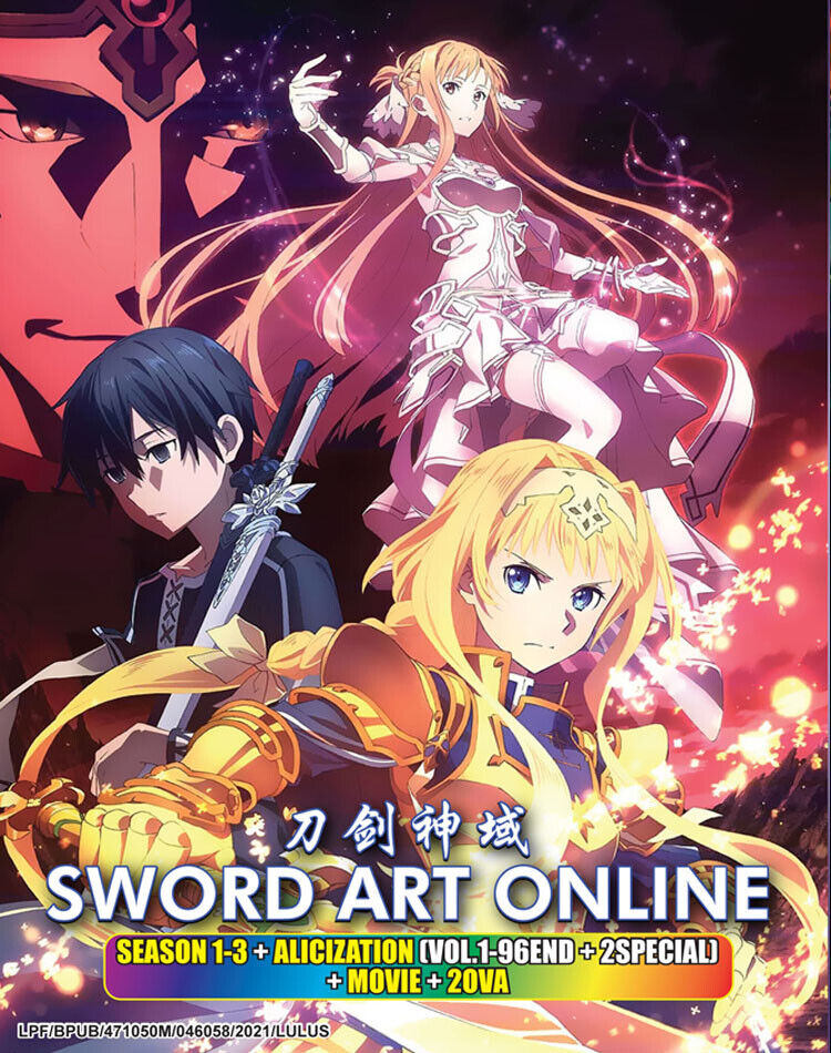 Anime DVD Sword Art Online Sea.1-3 + Alicization *English Version* Complete  Box