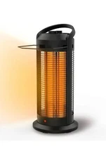1500W Portable Oscillating Infrared Tower Heater with Digital Knob Thermostat