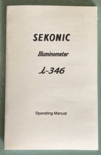 Sekonic Illuminometer i-346 Light Meter Owner’s Manual & Operating Instructions