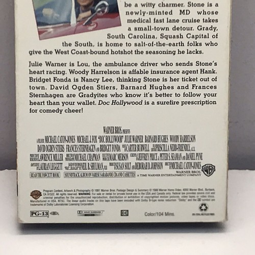 Doc Hollywood VHS 1991 1998 Video Tape Michael J. Fox WB Hits BUY 2 GET 1 FREE! - Picture 6 of 13