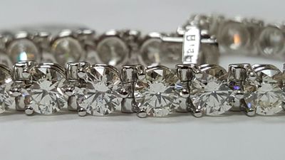 Armband 15,53 ctw, H-Farbe, VS2 Reinheit, Lab Grown Diamond Tennis 14k Weißgold
