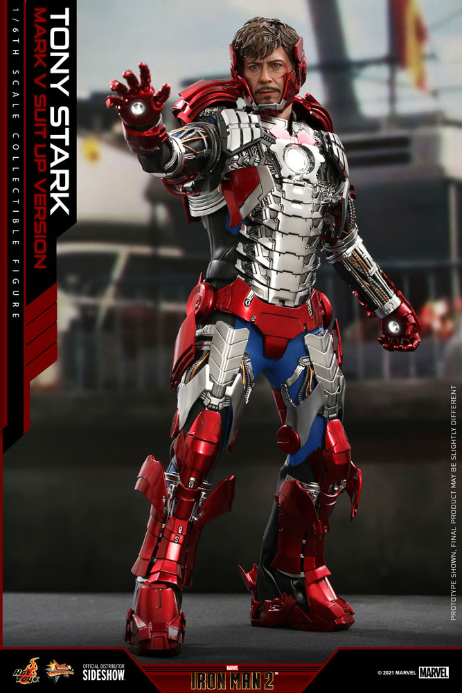 1/6 Iron Man 2 Tony Stark Mark V Suit Up Deluxe Figure