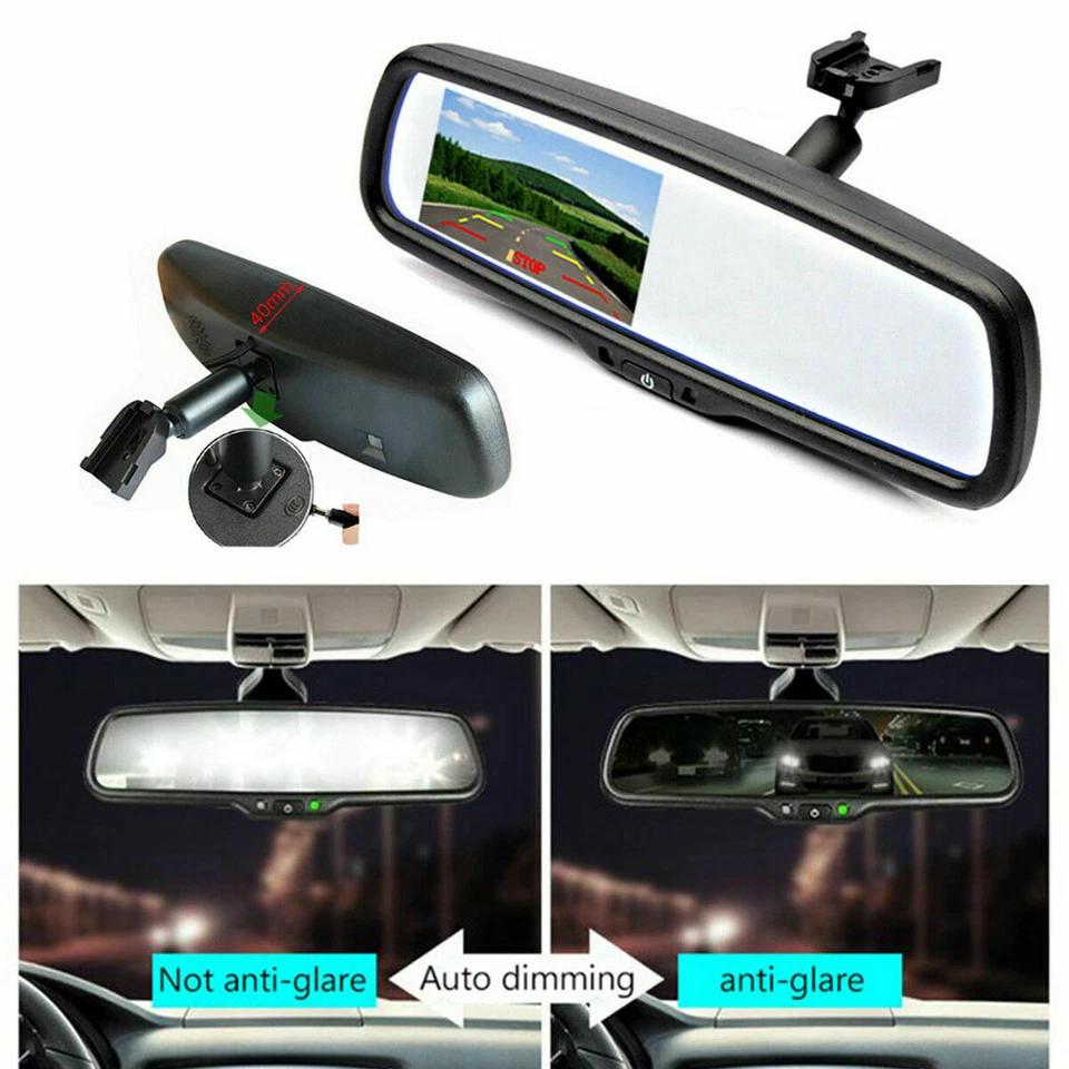 4.3'' Mirror Monitor Reversing Backup HD Camera For Chevy Express Van GMC Savana - Image 4 of 4