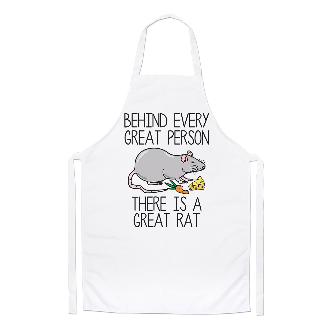 Behind Every Great Person There Is A Great Rat Chefs Apron Animal Funny Cooking