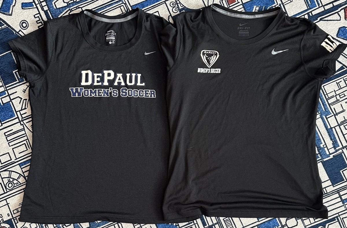 Lot of Nike DePaul Blue Demons Women’s Soccer Shirts size LARGE Free Ship