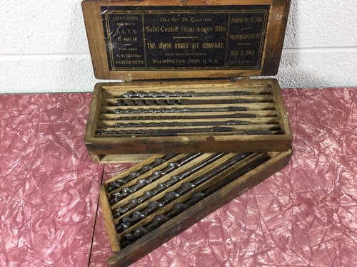 VINTAGE IRWIN AUGER BRACE \u0026 BIT DRILL 
